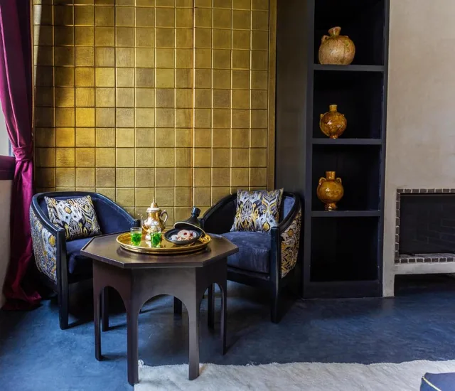 Suite Habiba, la zona de estar · Riad Tajania