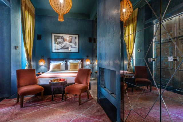 Habitación Jasmine, la zona de estar · Riad Tajania