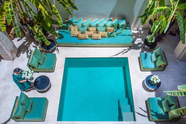 El patio desde arriba · Riad Tajania